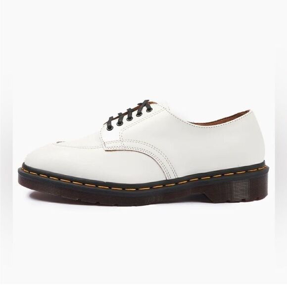 DR. MARTENS White Smooth Derby's Leather Lace-Up Shoes NWT - Picture 10 of 12